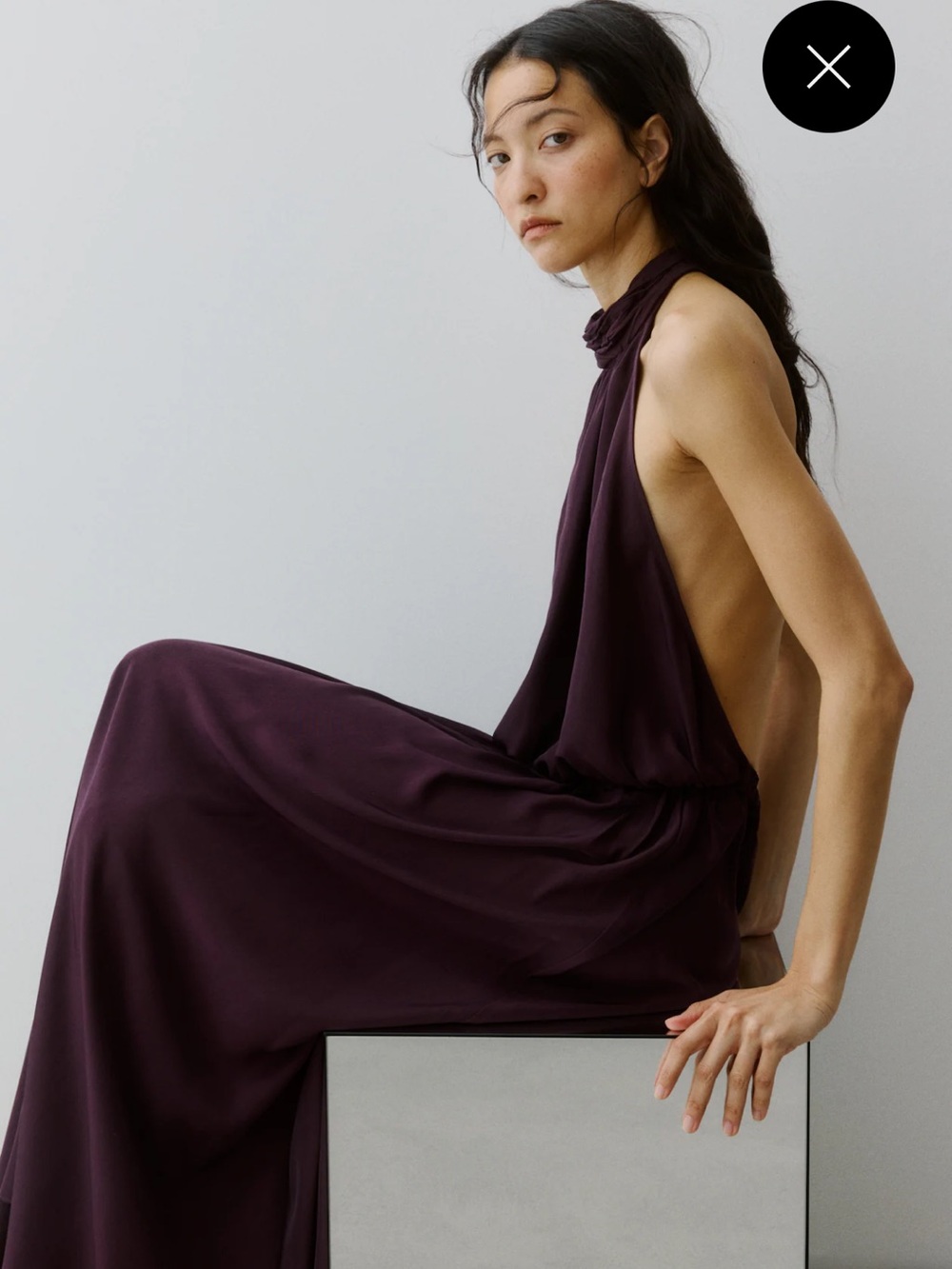 H&M Deep Purple Halterneck Maxi Dress – NWT – Size Large - Picture 6 of 10